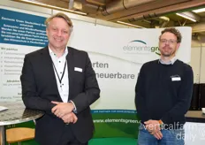 Frank Hilgenfeld and Jan Reisig with Elements Green. The company is looking for opportunities to build new solar plants